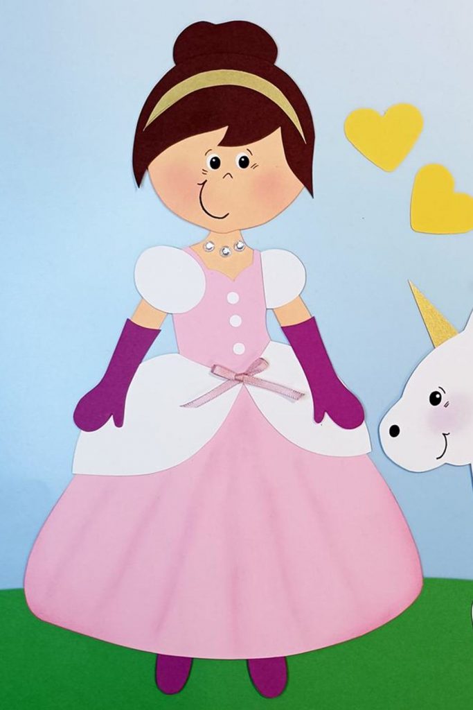 Prinzessin aus Bastelpapier