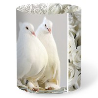 Mini-Tischlichter "Ambiente" weiße Tauben - Motiv 112