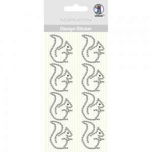Design Sticker "Eichhörnchen" silber