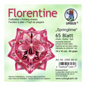 Faltblätter Florentine "Springtime" 10 x 10 cm - 65 Blatt