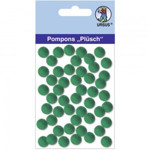 Pompons "Plüsch" 10 mm dunkelgrün