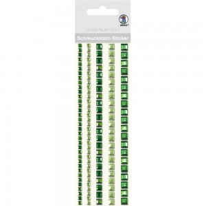 Schmuckstein Sticker "Bordüren" quadratisch grün