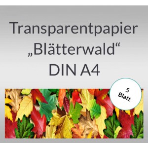 Transparentpapier "Blätterwald" DIN A4 - 5 Blatt