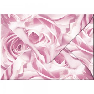 Transparentpapier-Kuverts "Rosen" 115 g/qm rose - 5 Stück