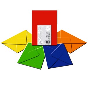 Transparentpapier-Kuverts "Uni" 115 g/qm Intensivfarben - 5 Stück
