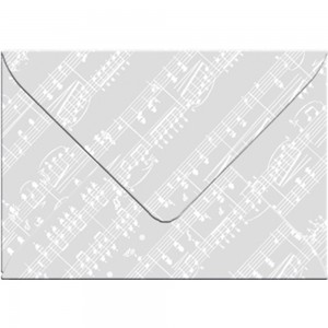 Transparentpapier-Kuverts "White Line" 115 g/qm Noten - 5 Stück