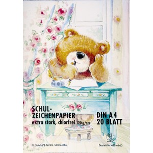 Zeichenblock "Teddybär" 120 g/qm DIN A4 - 20 Blatt