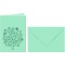 Weiteres Bild zu Grußkarten "gelasert" Lebensbaum meergrün - 5 Karten